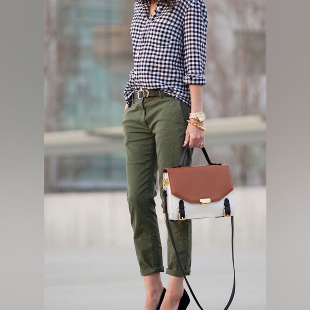 Vineyard Vines Pants Womens 4 Green Khaki Casual Slacks Preppy Ladies